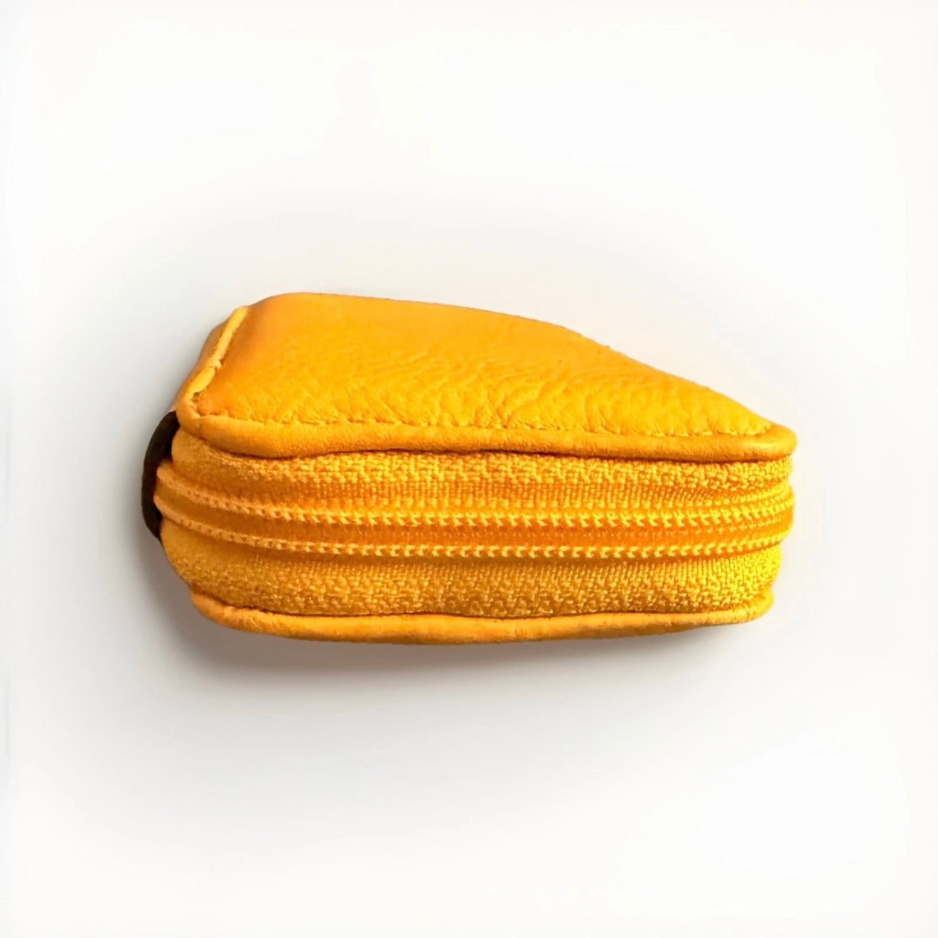 PORTACHIAVI ARTIGIANALE VERA PELLE GIALLO