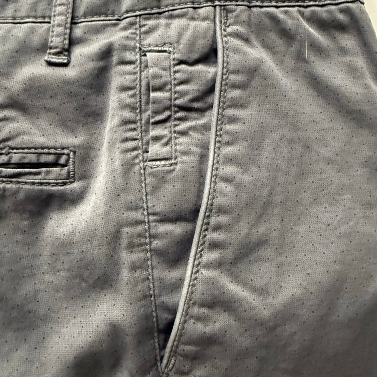 STHENFORD PANTALONI UOMO A SIGARETTA COTONE GRIGIO CON MICRO POIS