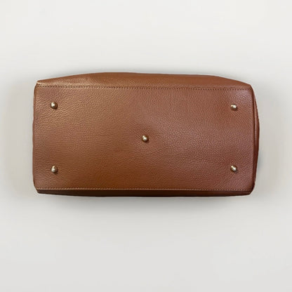 HALFPAST8 MILANO BORSA A MANO / SPALLA VERA PELLE MARTELLATA MARRONE