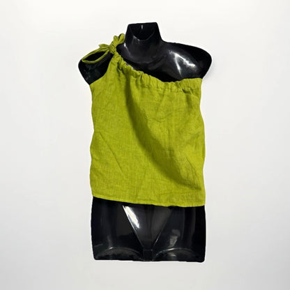 PEDRA NIGRA TOP MONOSPALLA DONNA LINO VERDE LIME