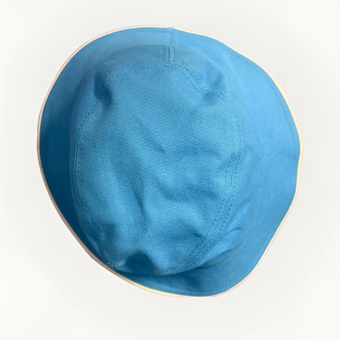 BORSALINO CAPPELLO BUCKET A SEI SPICCHI COTONE AZZURRO