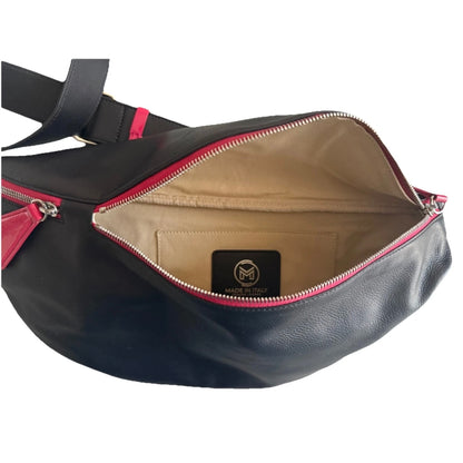 MUTH BAGS MARSUPIO XL DONNA VERA PELLE NERO