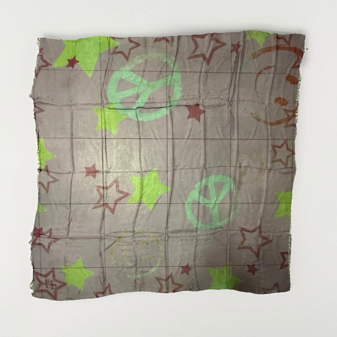 ROCKS ITALY SCIARPA UNISEX LILLA FANTASIA SIMBOLO PACE