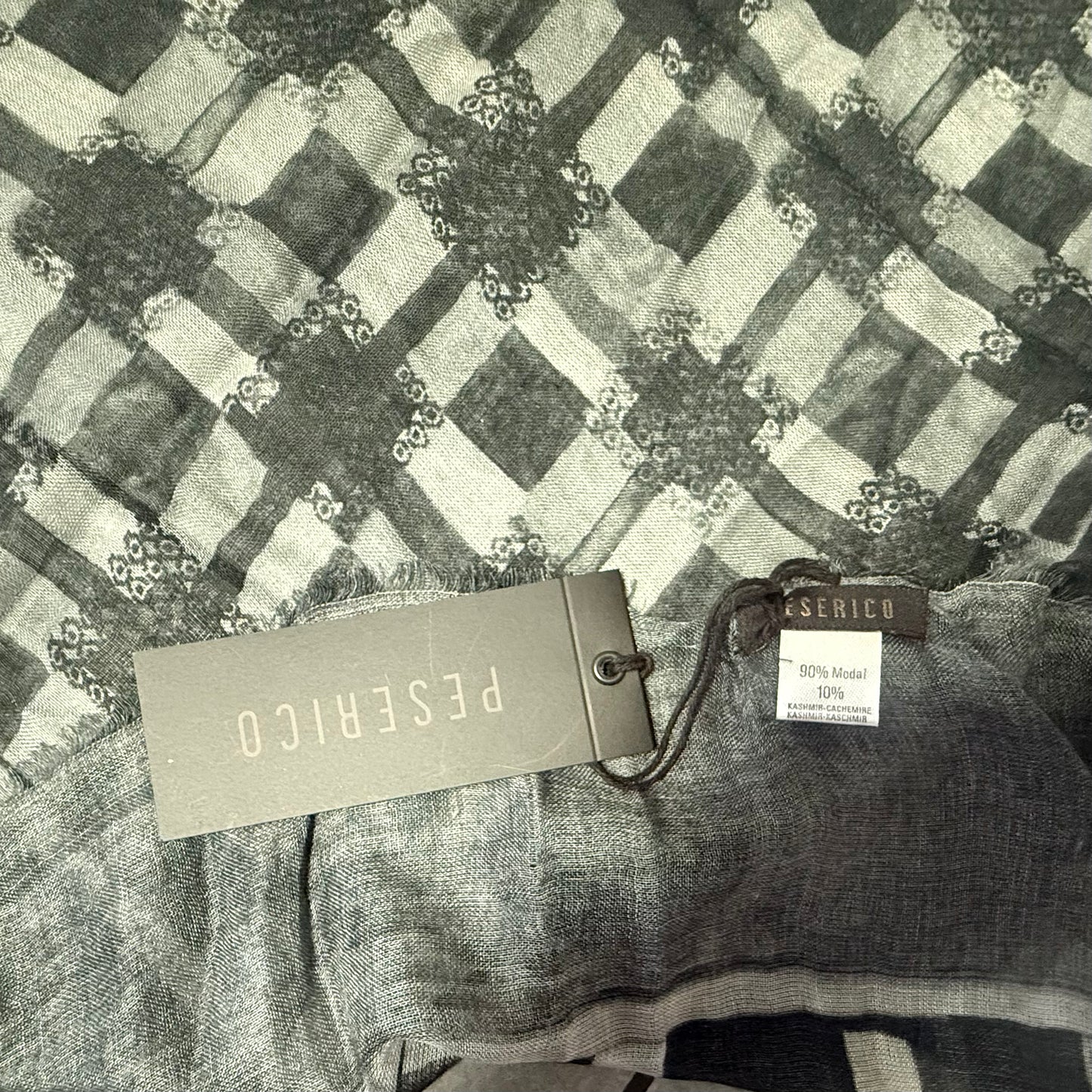 PESERICO SCIARPA UOMO GRIGIO NERA