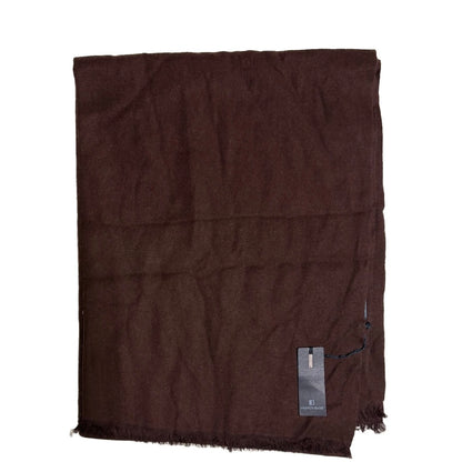 FRANCO BASSI SCIARPA UNISEX MARRONE CACHEMIRE E SETA