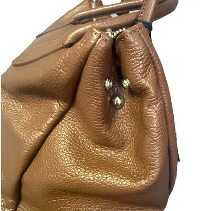HALFPAST8 MILANO BORSA A MANO / SPALLA VERA PELLE MARTELLATA MARRONE