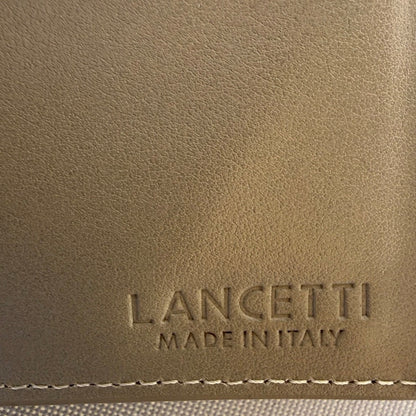 LANCETTI PORTAFOGLIO DONNA IN PELLE DI VITELLO GRIGIO CHIARO