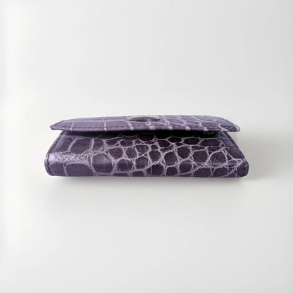 NANNINI PORTA CHIAVI DONNA IN PELLE STAMPA COCCO GRIGIO ANTRACITE