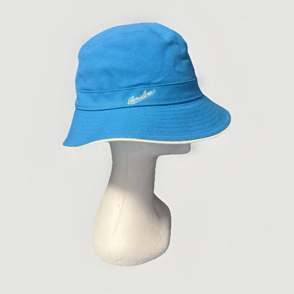 BORSALINO CAPPELLO BUCKET A SEI SPICCHI COTONE AZZURRO