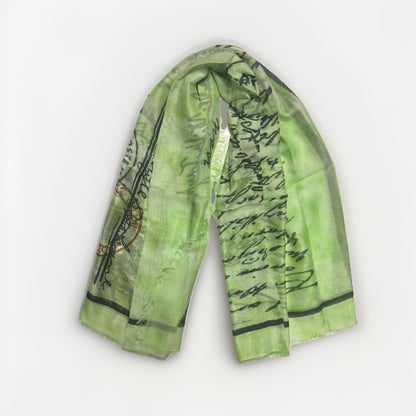 ROCKS ITALY SCIARPA UNISEX VERDE CHIARO FANTASIA CARTOLINA