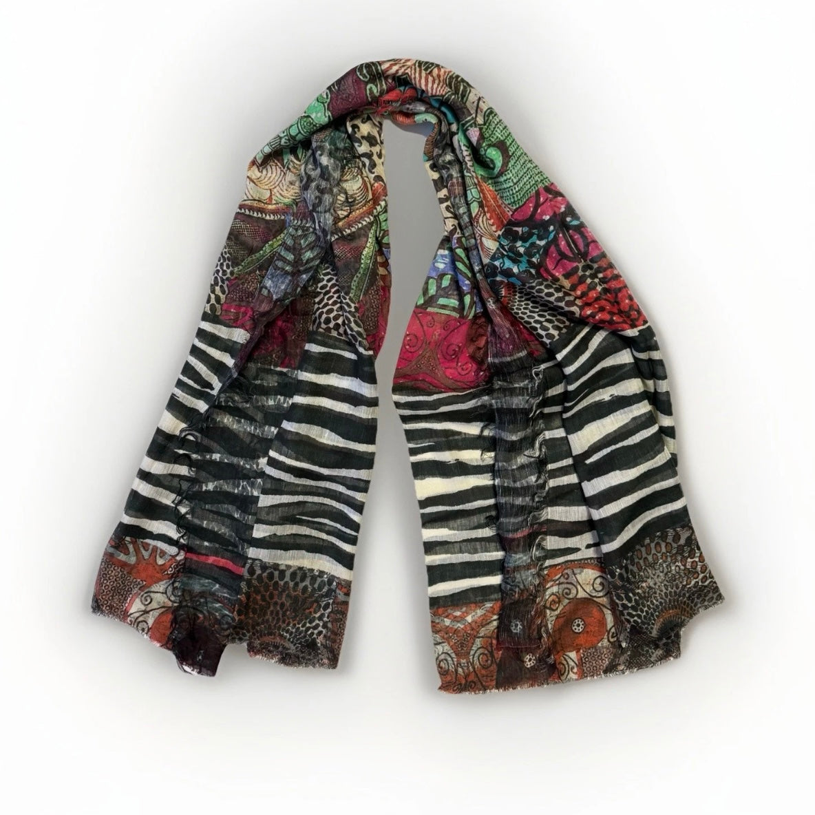 BOY LOST SCIARPA MULTICOLORE FANTASIA ASTRATTA