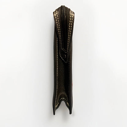 DELL'GA CARTELLA  DA LAVORO ARTIGIANALE PELLE NERA