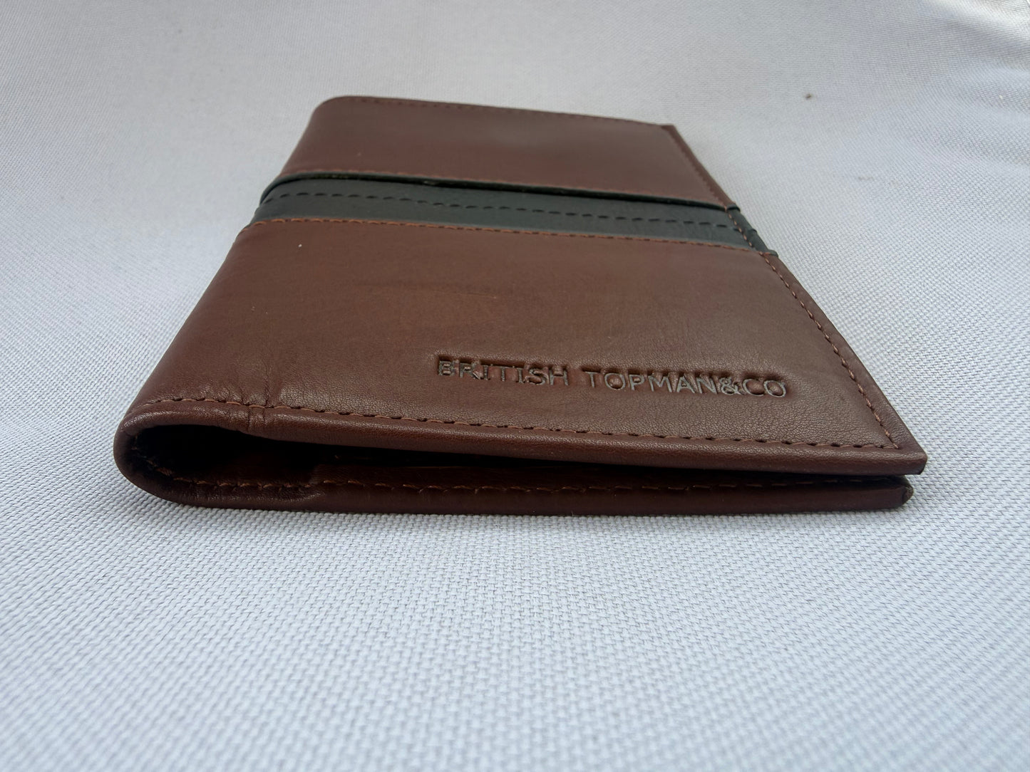 BRITISH TOPMAN&CO PORTAFOGLIO UOMO IN PELLE VITELLO MARRONE