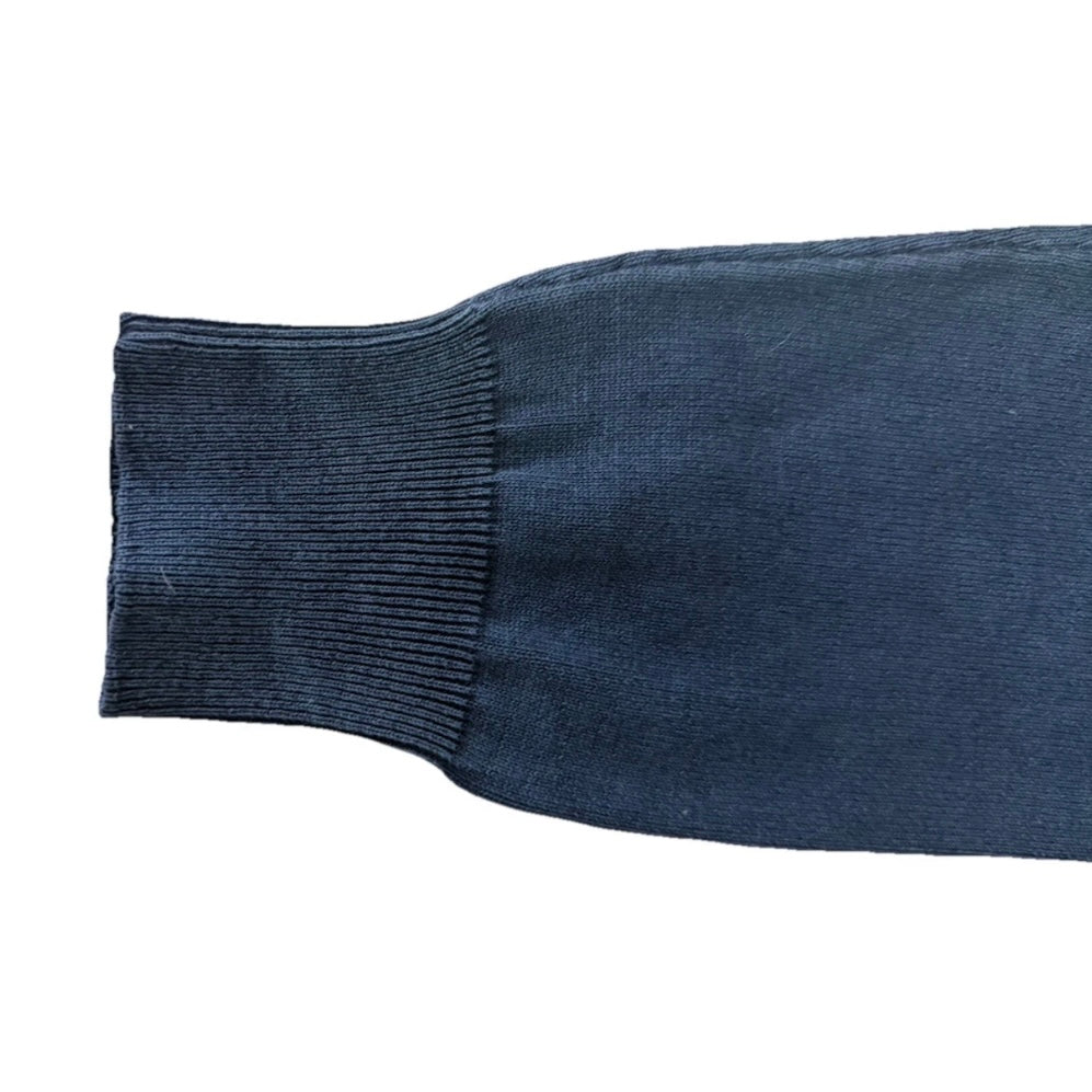 CASHMERE COMPANY CARDIGAN IN COTONE E SETA BLU