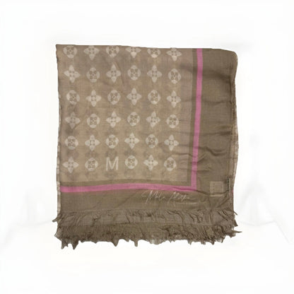MALA ALISHA SCIARPA UNISEX BEIGE MONOGRAMMA