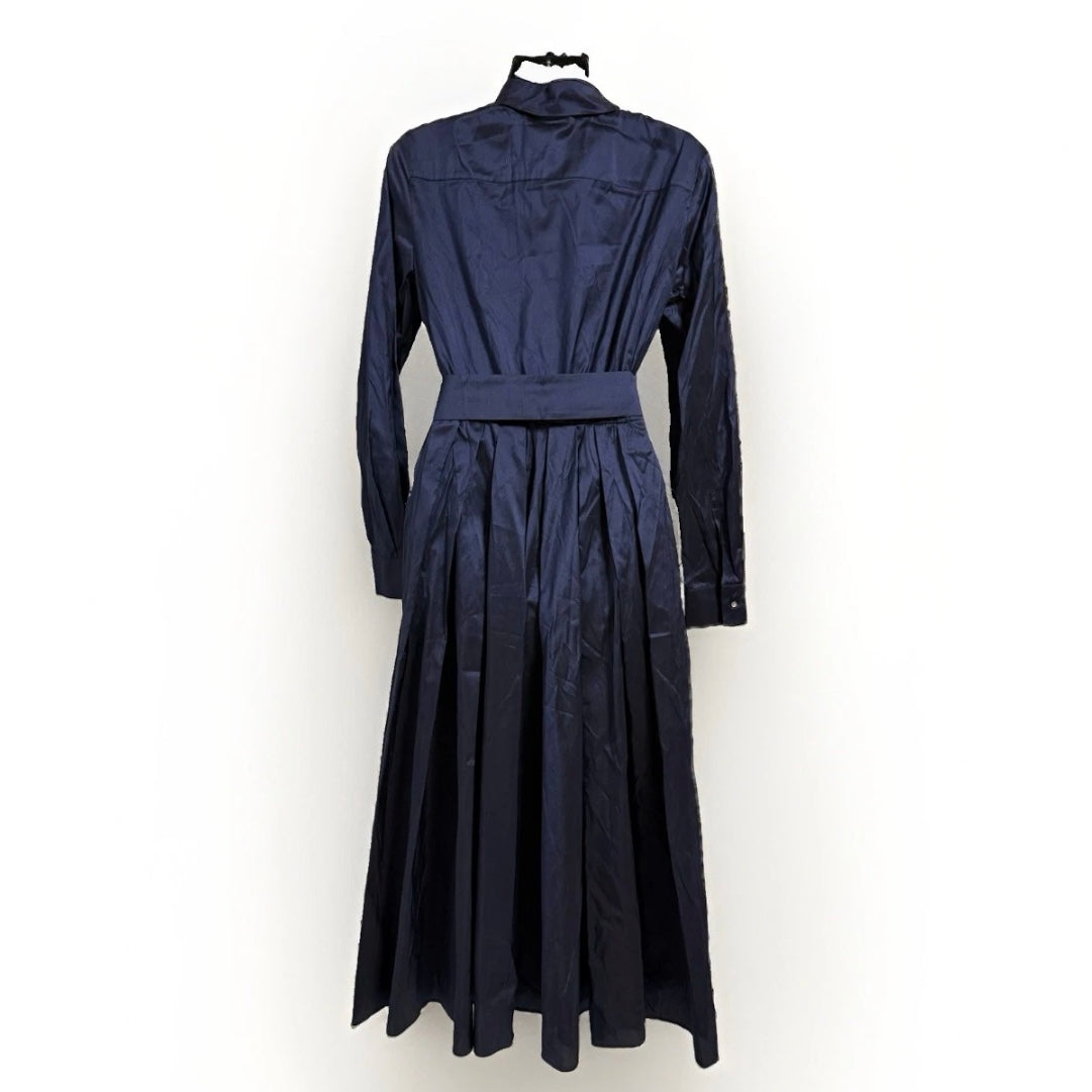 MAX MARA ABITO CHEMISIER BLU IN SETA