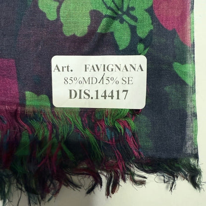SCIARPA ARTIGIANALE DI DAMPIOBARIO DONNA REVERSIBILE MULTICOLORE