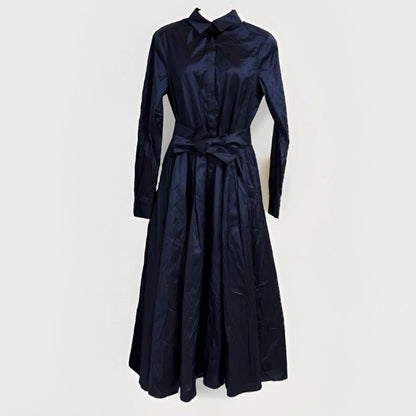 MAX MARA ABITO CHEMISIER BLU IN SETA