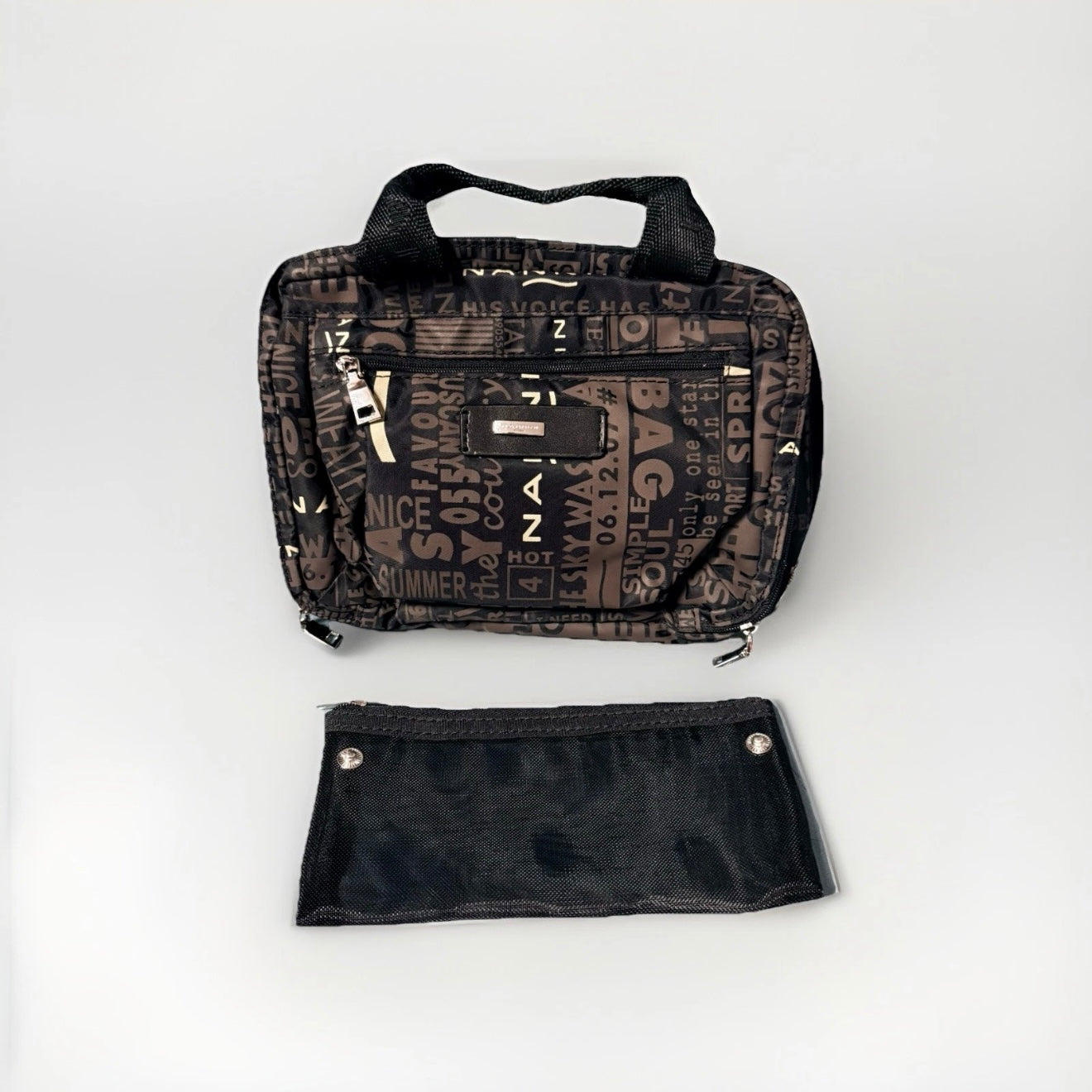 NANNINI BEAUTY CASE BIANCO MARRONE NERO