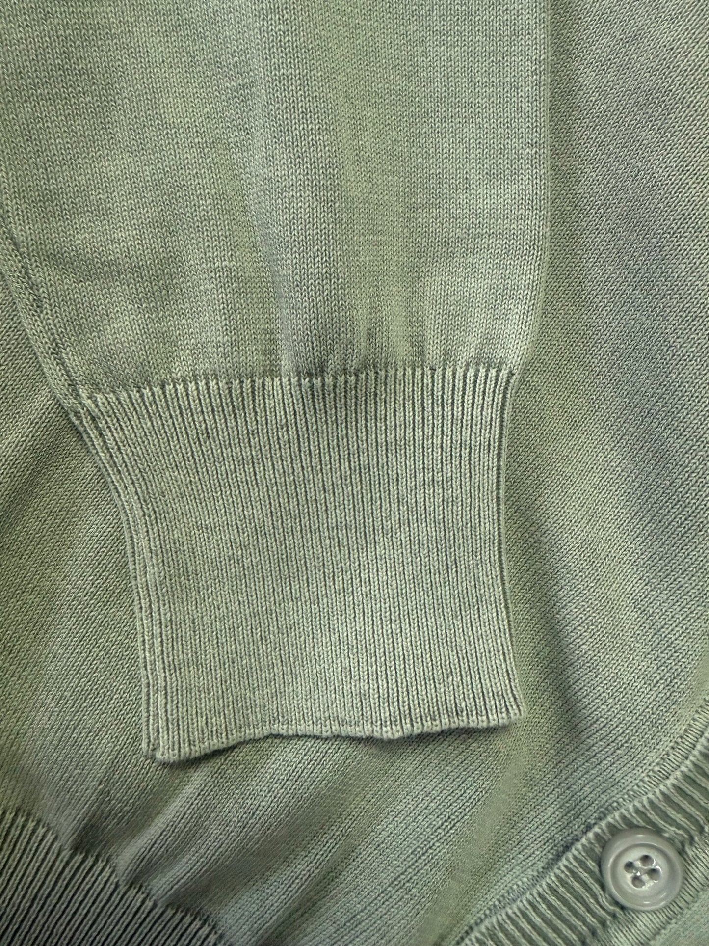 CASHMERE COMPANY CARDIGAN IN COTONE E SETA GRIGIO CHIARO
