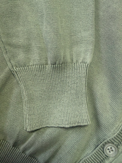 CASHMERE COMPANY CARDIGAN IN COTONE E SETA GRIGIO CHIARO