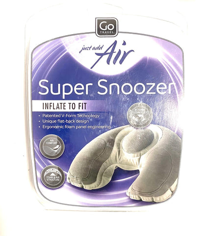 GO TRAVEL CUSCINO POGGIATESTA GONFIABILE GRIGIO SUPER SNOOZER