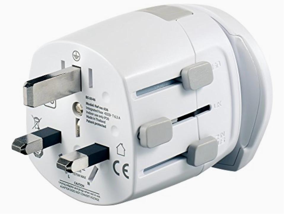 GO TRAVEL WORLDWIDE ADATTATORE UNIVERSALE PER PRESA DI CORRENTE