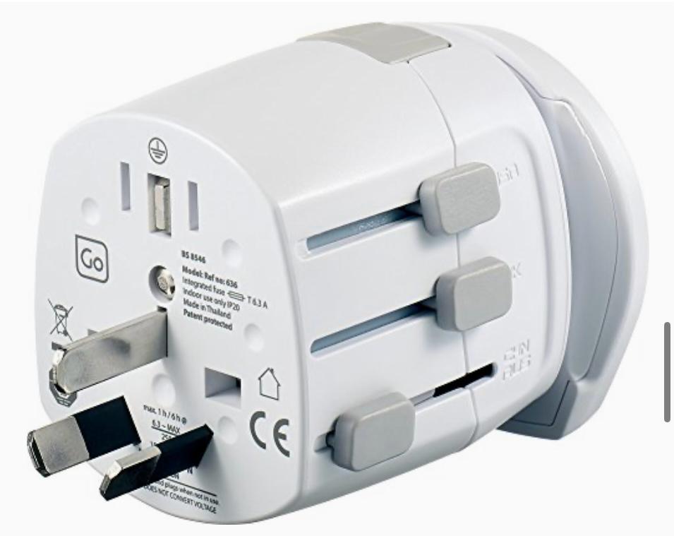 GO TRAVEL WORLDWIDE ADATTATORE UNIVERSALE PER PRESA DI CORRENTE