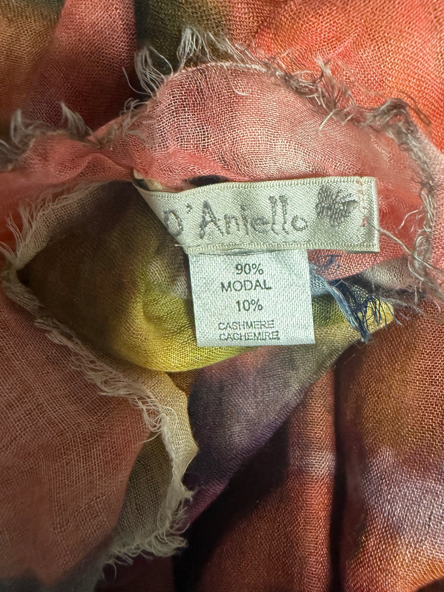 D’ANIELLO MAXI SCIARPA MULTICOLORE FANTASIA AUTOMOBILI D’EPOCA