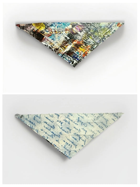 BLACK VELVET SCIARPA SCIALLE TRIANGOLARE REVERSIBILE