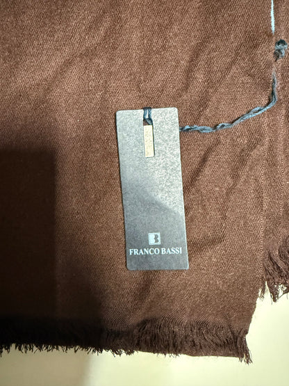 FRANCO BASSI SCIARPA UNISEX MARRONE CACHEMIRE E SETA