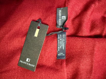 FRANCO BASSI SCIARPA UNISEX BORDEAUX CACHEMIRE E SETA