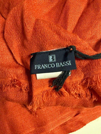 FRANCO BASSI SCIARPA ARANCIONE UNISEX CACHEMIRE E SETA