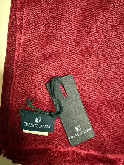 FRANCO BASSI SCIARPA UNISEX BORDEAUX CACHEMIRE E SETA