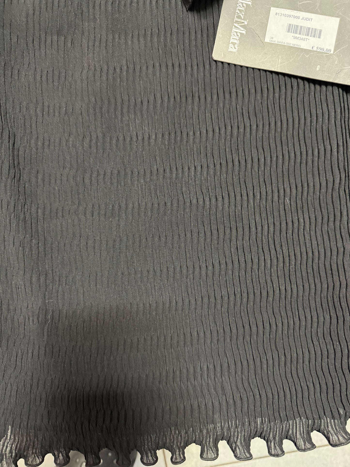 MAX MARA PANTALONI ELEGANTI PLISSETTATI NERI