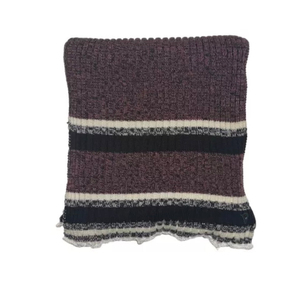 DONDUP SCIARPA MISTO LANA RIGHE ROSA UNISEX