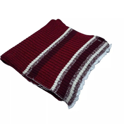 DONDUP SCIARPA MISTO LANA RIGHE ROSSA UNISEX