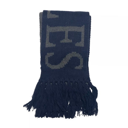 DONDUP MAXI SCIARPA MISTO LANA BREAKING THE RULES BLU UNISEX