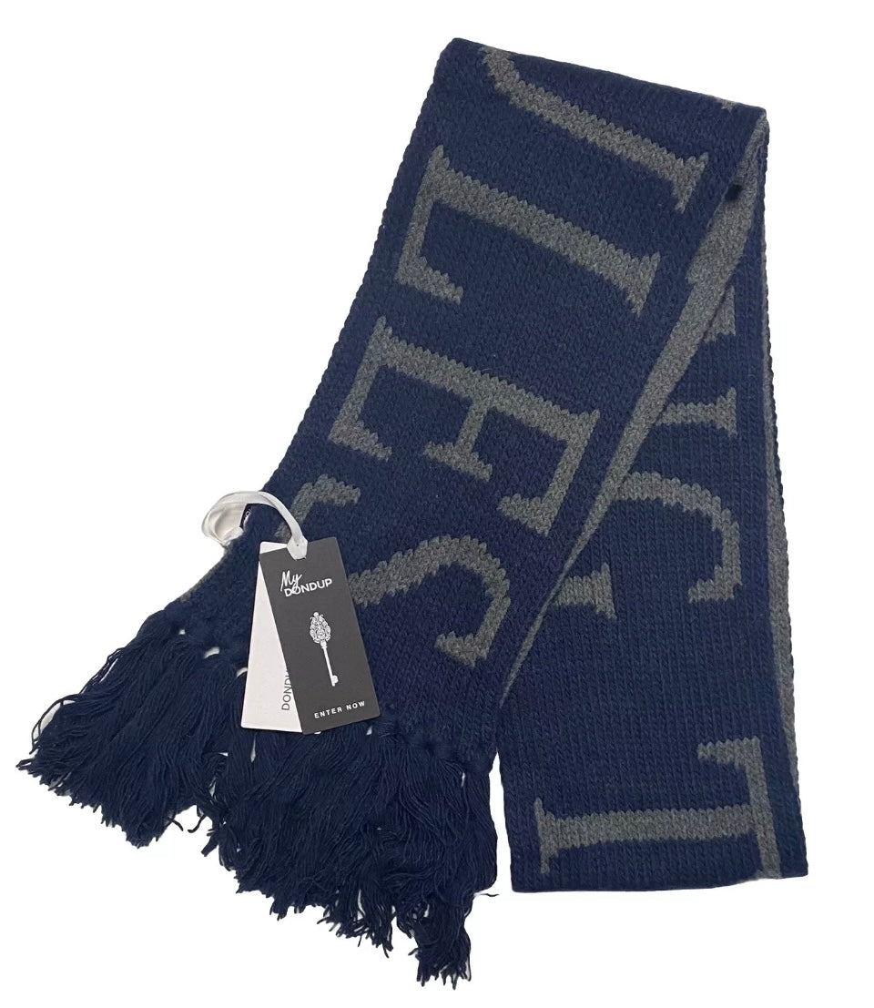 DONDUP MAXI SCIARPA MISTO LANA BREAKING THE RULES BLU UNISEX