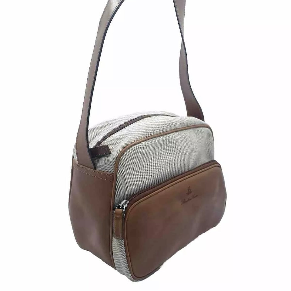 STIVALERIA SAVOIA BORSA MARRONE / BEIGE PELLE