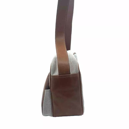 STIVALERIA SAVOIA BORSA MARRONE / BEIGE PELLE
