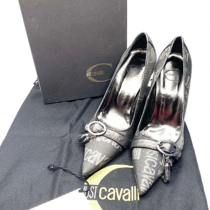 Just Cavalli Decollete Pelle e Goffrato Grigio