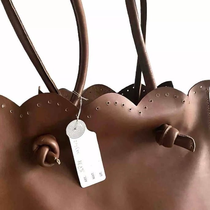 BORSA ARTIGIANALE MARRONE IN PELLE