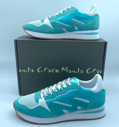 Manila Grace Sneakers da Donna Verde Acqua