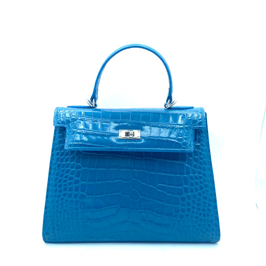 Borsa a Mano Artigianale Blu