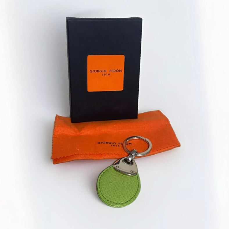 GIORGIO FEDON 1919 PORTACHIAVI IN PELLE NAPPA VERDE