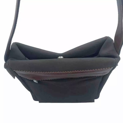 DELL’GA BORSA DA SPALLA TESSUTO TECNICO E PELLE