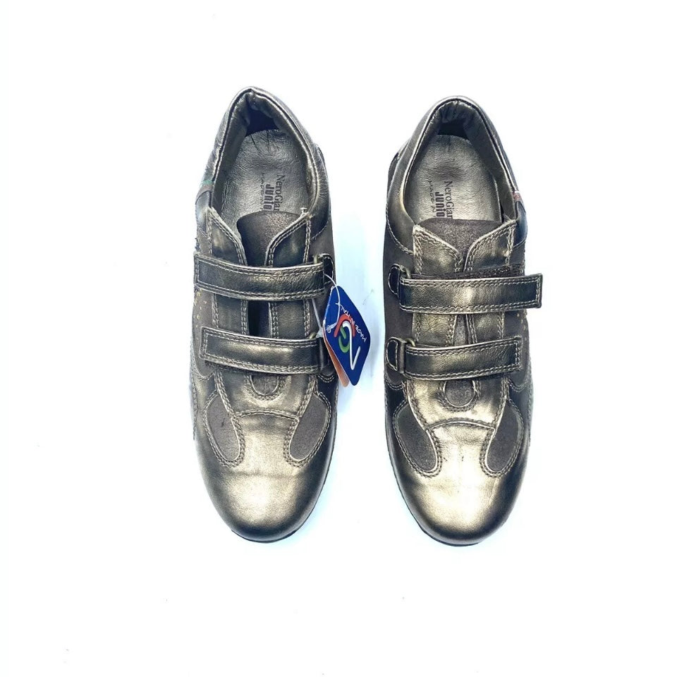 NEROGIARDINI SNEAKERS BIMBA IN PELLE DELAVATO BRONZO