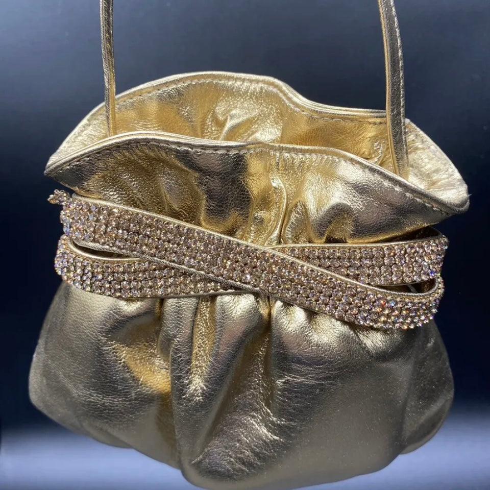 MARTIN CLAY Pochette pelle oro
