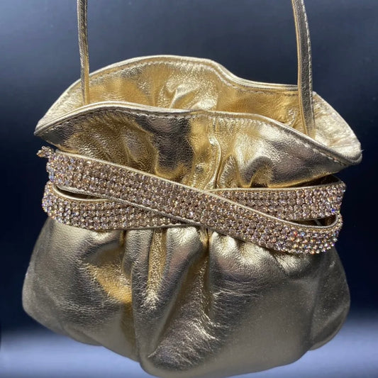 MARTIN CLAY Pochette pelle oro